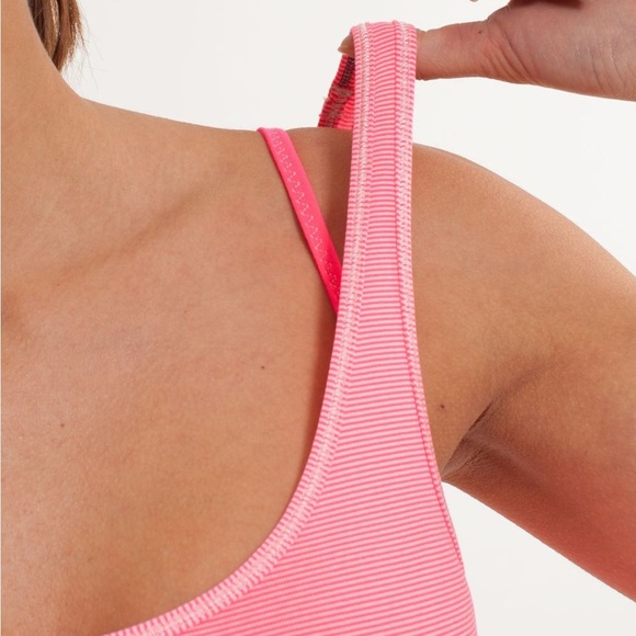 Lululemon Daily Tank Wee Stripe Dune Flash Pink - Picture 7 of 13